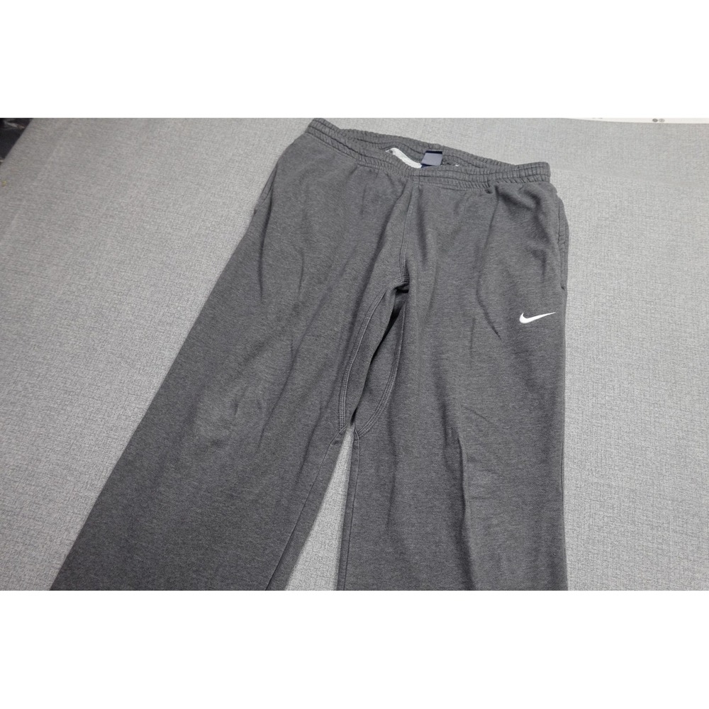 Nike Sweatpants Mens Large Gray Straight Leg Elastic Waist Lounge French Terry